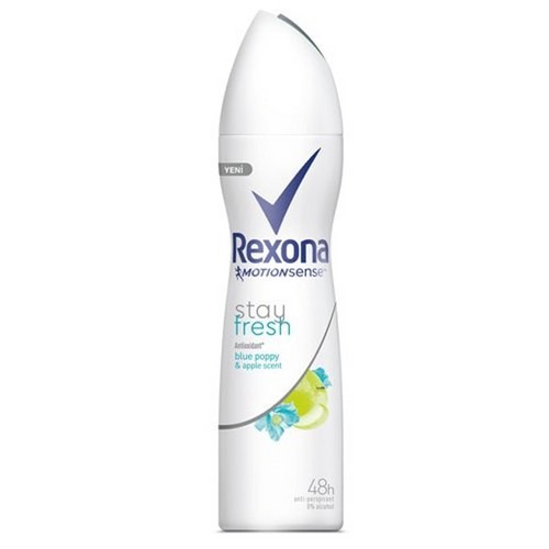 REXONA women's deodorant 150ml Stay Fresh Blue Poppy 0% alcohol