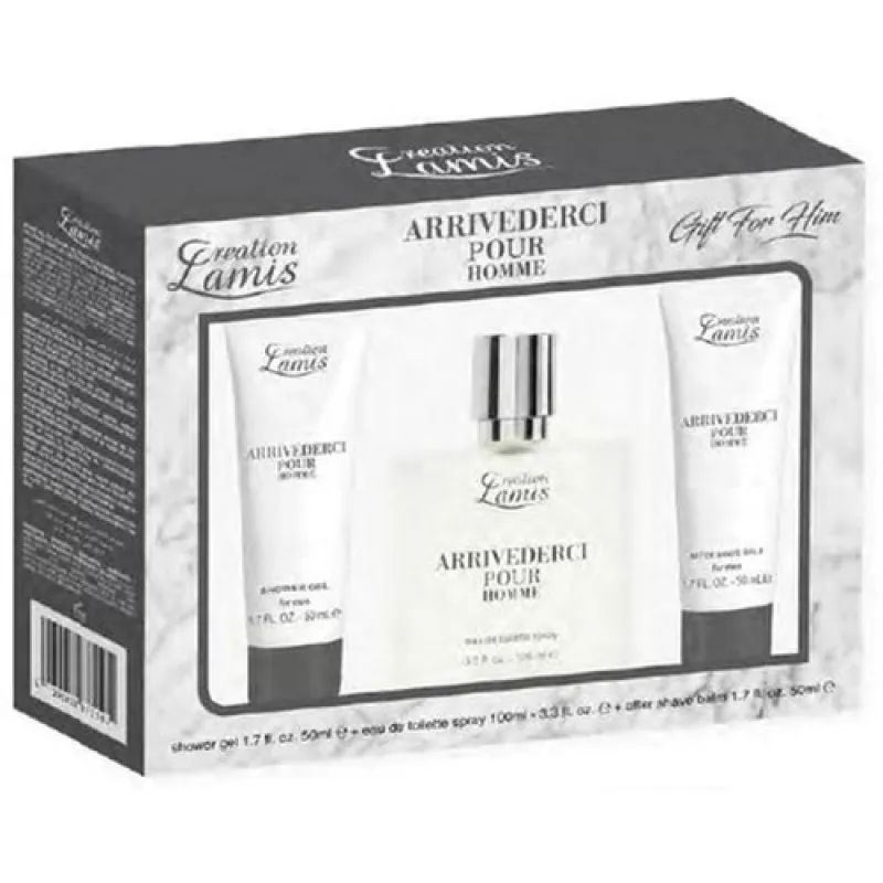 LAMIS Men's Gift Set 3/1 Arrivederci (hand and body lotion 50ml+perfume 100ml+bath 50ml)