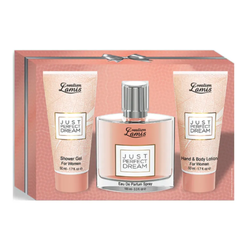 LAMIS Women's Gift Set 3/1 Just Perfect Dream (hand and body lotion 50ml+perfume 100ml+bath 50ml)