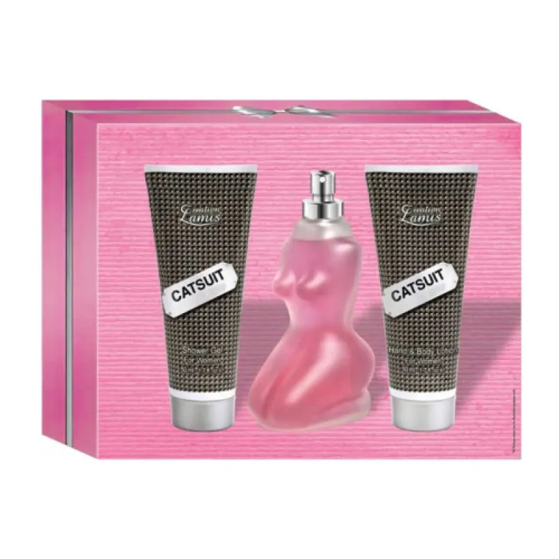 LAMIS Women's Gift Set 3/1 Catsuit (hand and body lotion 50ml + perfume 100ml + bath 50ml)