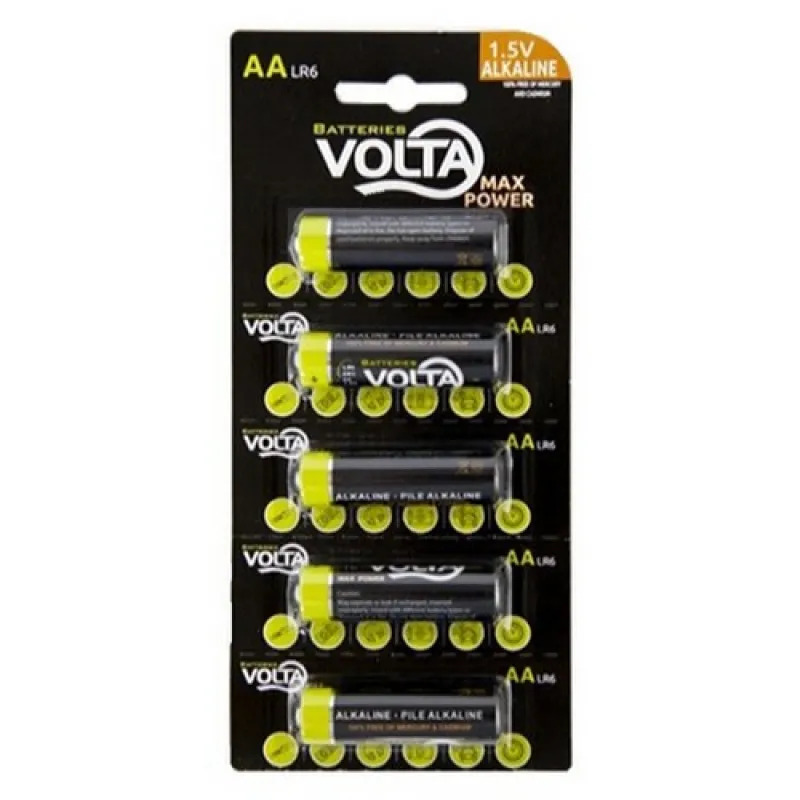 VOLTA Alkaline Batteries 1.5V AA LR6 10/1 - on blister pack