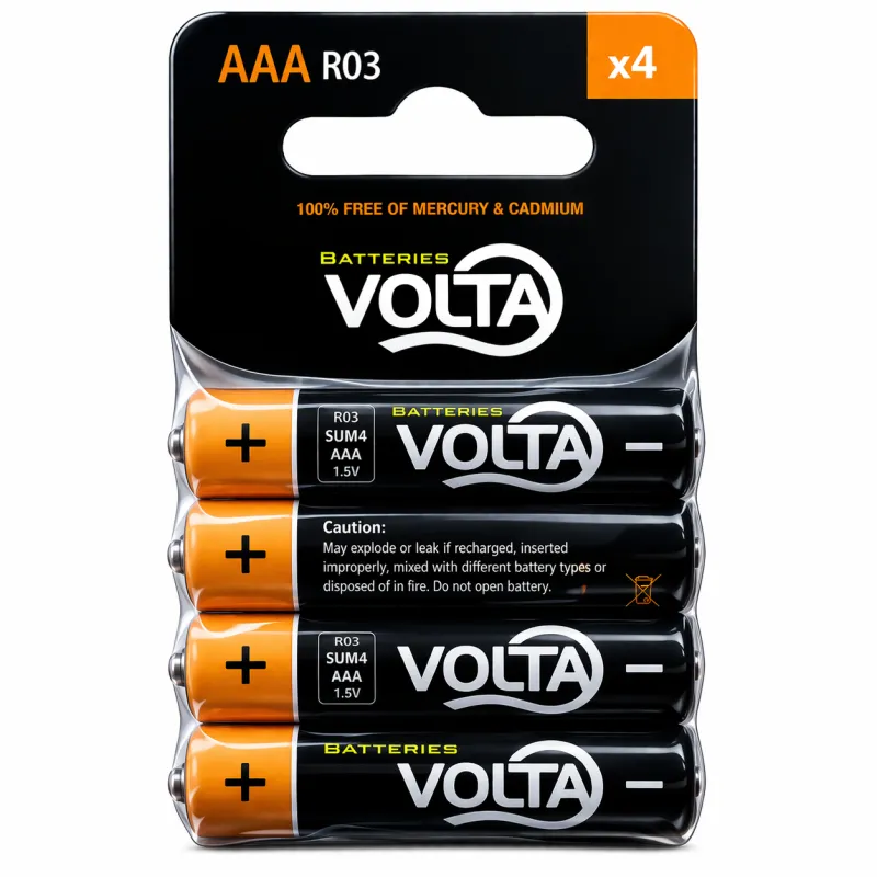 VOLTA Heavy Duty batteries 1.5V AAA R03 4/1
