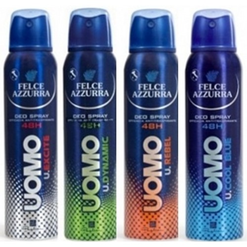 F.AZZURRA men's deodorant 150 ml Uomo Cool Blue 48H