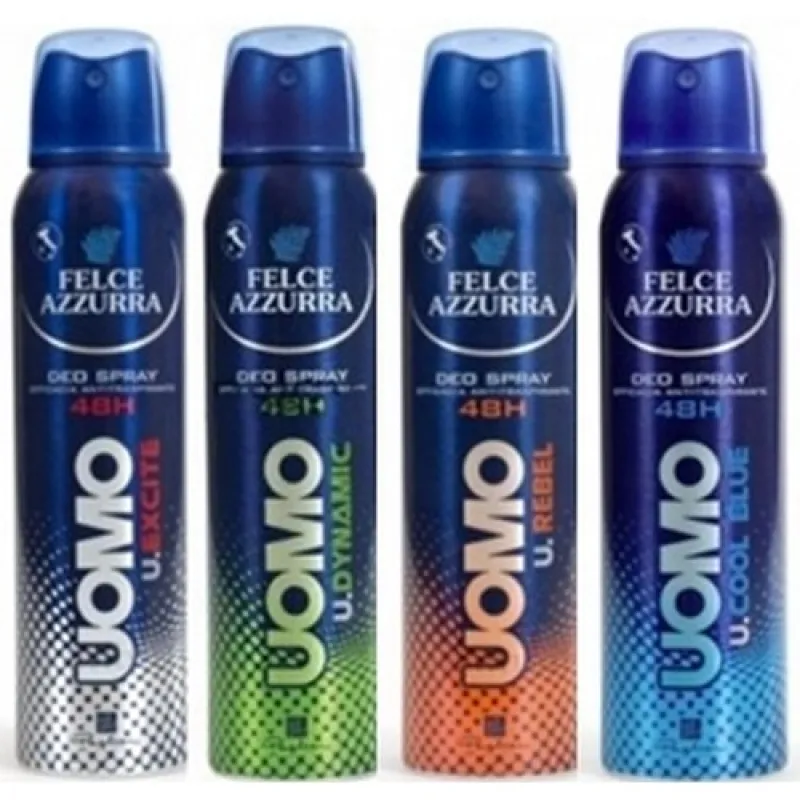 F.AZZURRA men's deodorant 150 ml Uomo Cool Blue 48H