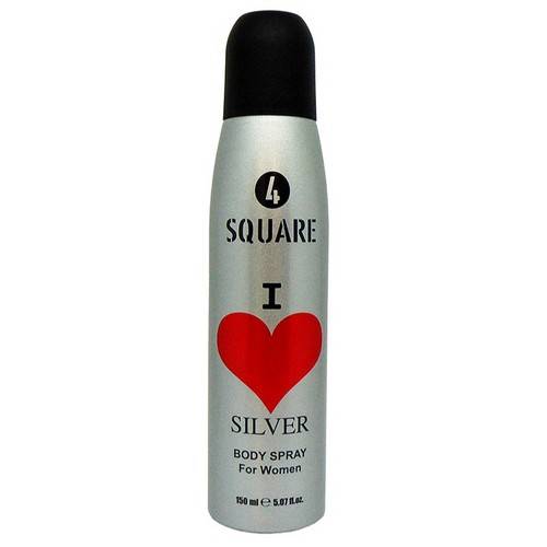 4 SQUARE women's deodorant 150ml I Love Silver