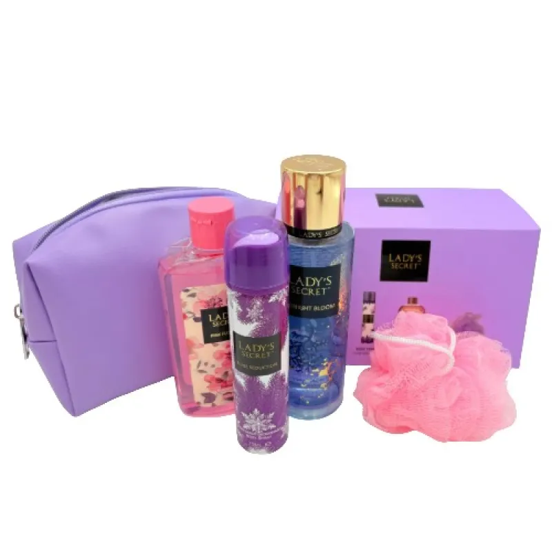 LADY'S SECRET Women's Set 5/1 Midnight ( deo+body mist+ bath+puff+cosmetic bag )