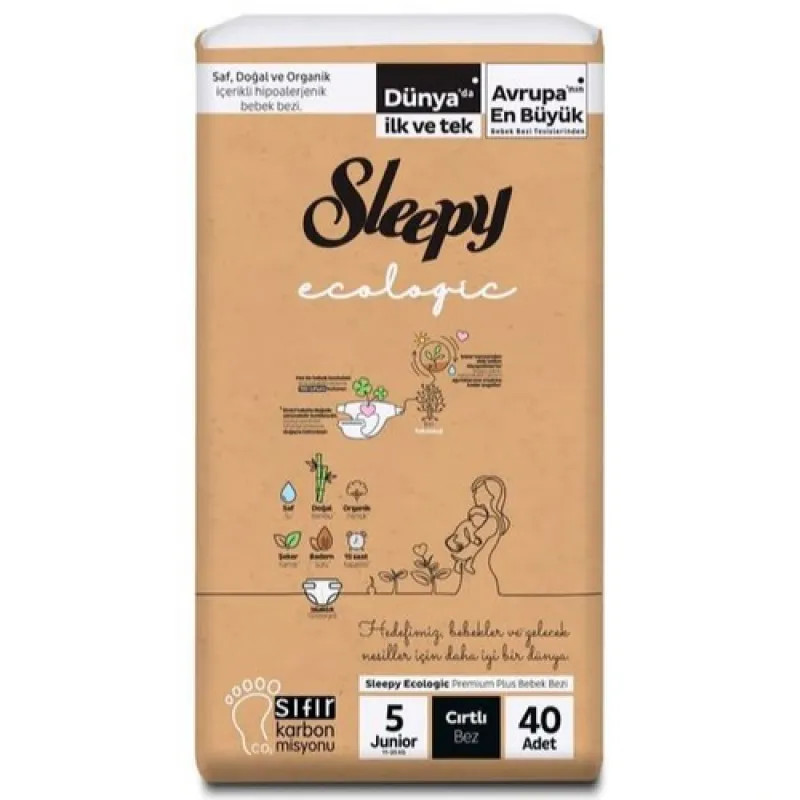 SLEEPY Diapers Ecologic double Jumbo Junior 5 - 40 pcs 11-20 kg