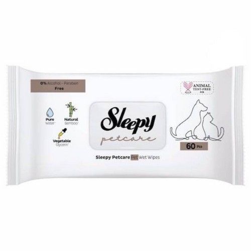 SLEEPY wet wipes for animals 60 pcs