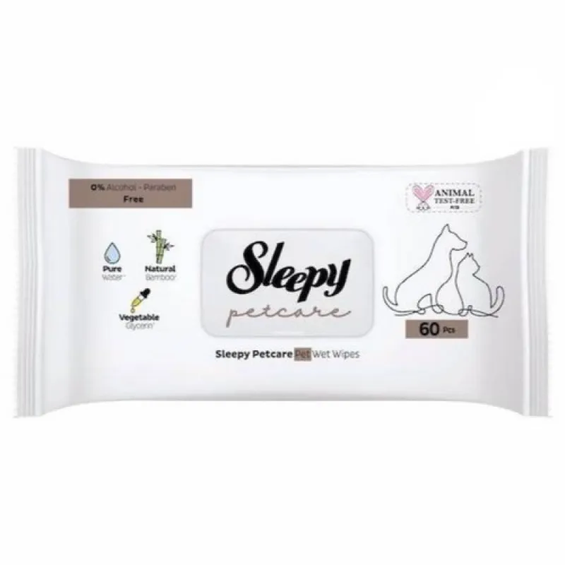 SLEEPY wet wipes for animals 60 pcs