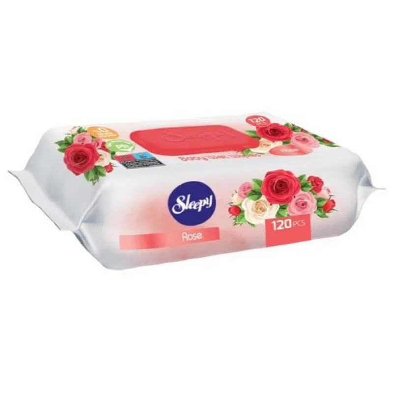 SLEEPY Flowers wet wipes 120 pcs Rose
