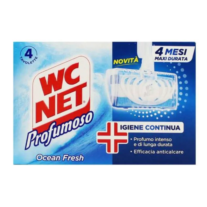 WC NET Fresh Tavoli 4x34gr Ocean Fresh - toilet bowl freshener