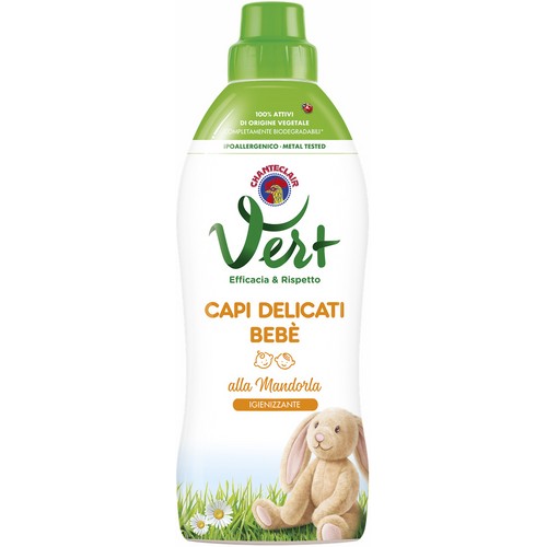 CHANTE CLAIR Vert liquid detergent 750ml Cappi Delicati Bebe Alla Mandorla - for baby fabrics 15 washes
