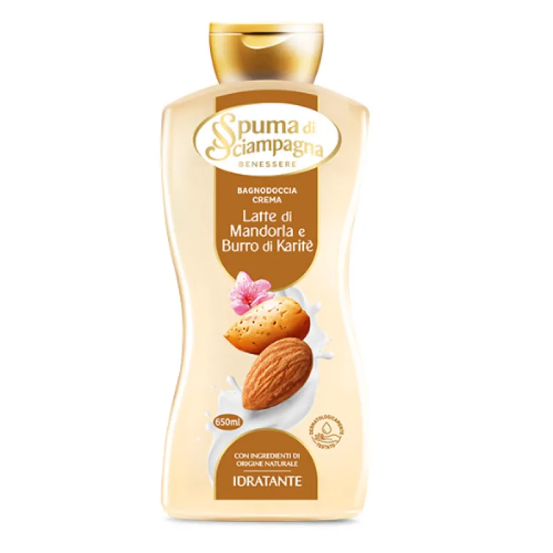 SPUMA DI SCIAMPAGNA bath 650ml Latte di Mandorla con Burro di Karite