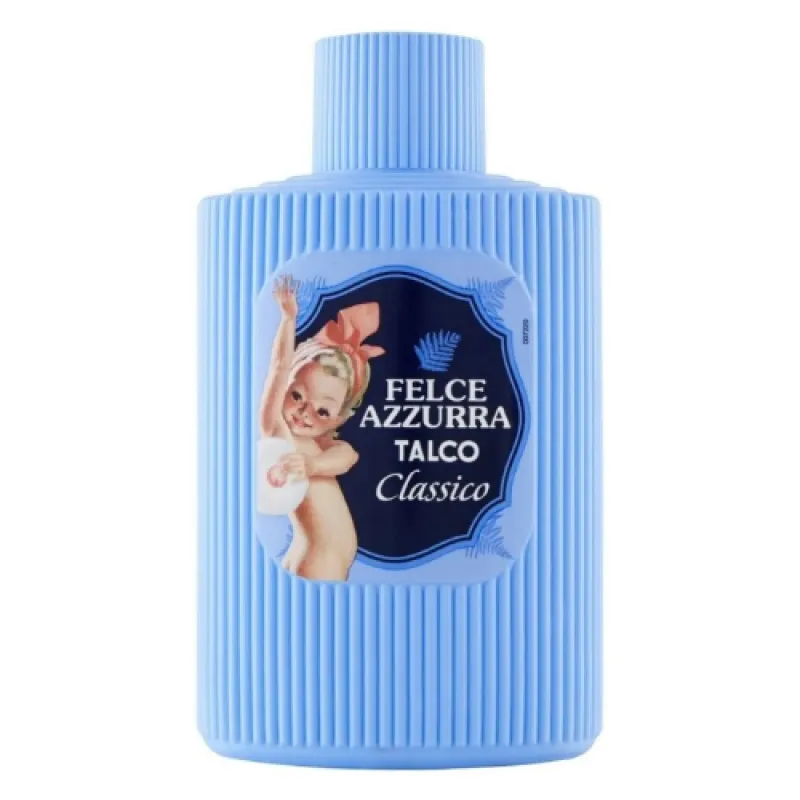 F.AZZURRA body powder in plastic bottle 200 g