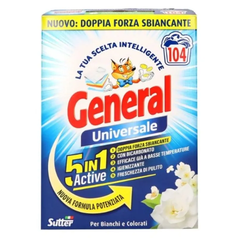 GENERAL Powder Laundry Detergent 4.7 kg Classico – 104 Washes
