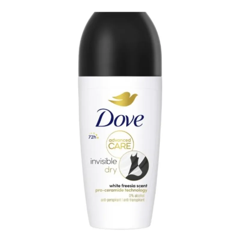 DOVE women's roll-on 50ml. Invisible Dry 0% Alcohol