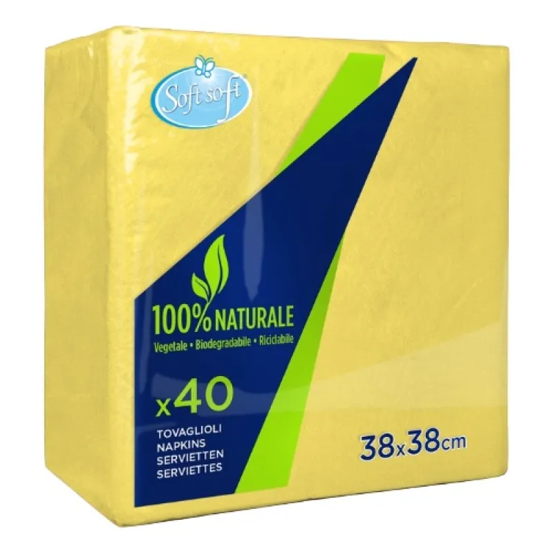 SOFT SOFT Napkins 38x38 2-ply 40/1 YELLOW