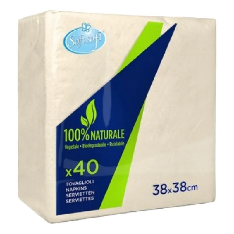 SOFT SOFT Napkins 38x38 2-ply 40/1 CHAMPAGNE