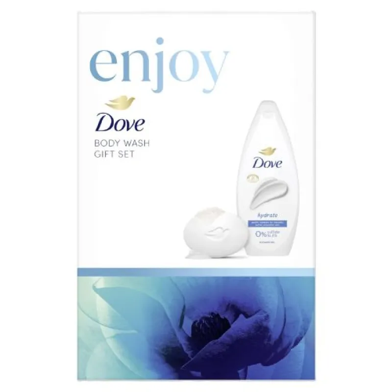 DOVE Women's set 2/1 Enjoy - 645 (bath 250 ml Hydrate + soap 90 g Cream bar)