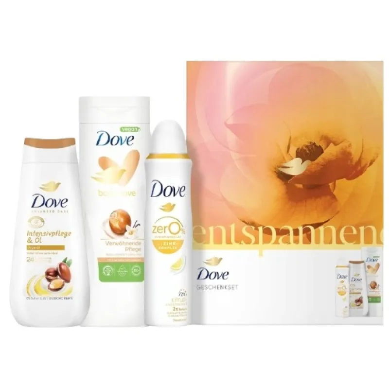 DOVE Women's set 3/1 Relaxing (bath 225 ml + Deo 150 ml + Lotion 400 ml)