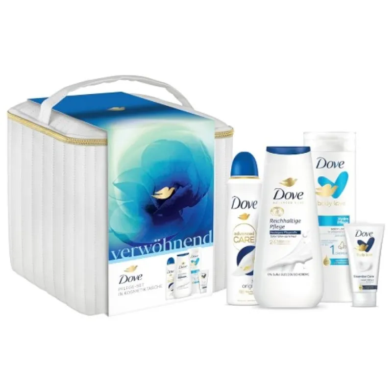 DOVE Women's Set Neseser 4/1 Werwohnend ( bath 225 ml + lotion 400ml + deodorant 150 ml + hand cream 75 ml )