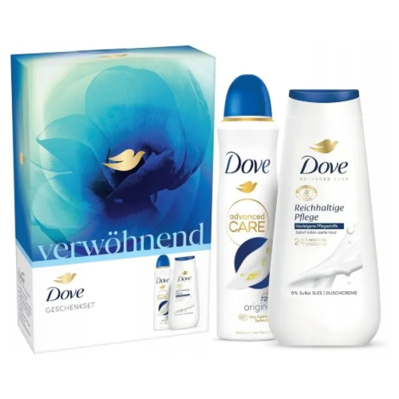 DOVE Women's Set 2/1 Nourish (bath 225 ml Deeply nourish. + deodorant 150ml Original)