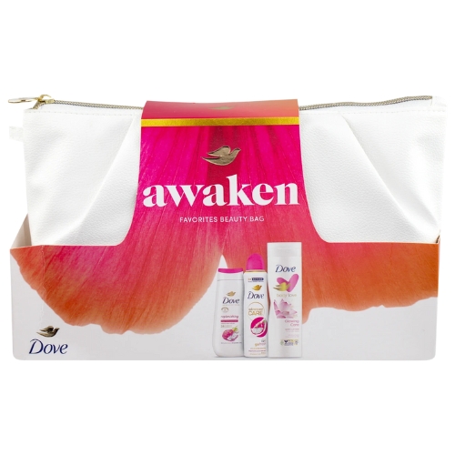 DOVE Women's Set 3/1 Awaken + toiletry bag (bath 225 ml Replenishing + deodorant 150 ml Advanced Care + body lotion 250 ml)