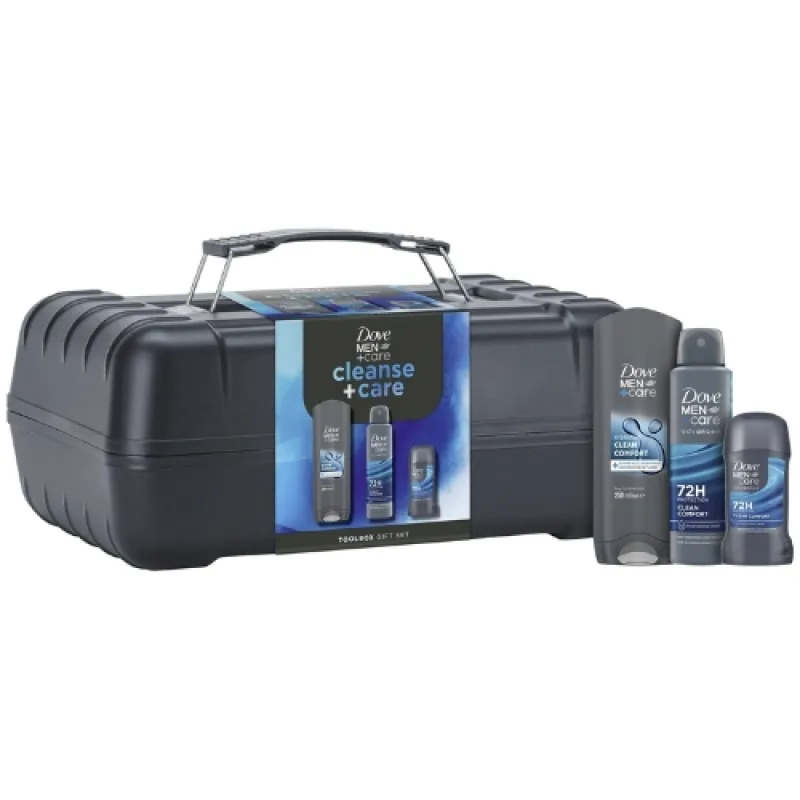DOVE Men's Set 3/1 Toolbox (bath 250 ml Clean Comfort + deodorant 150 ml Clean Comfort + stick 50 g)