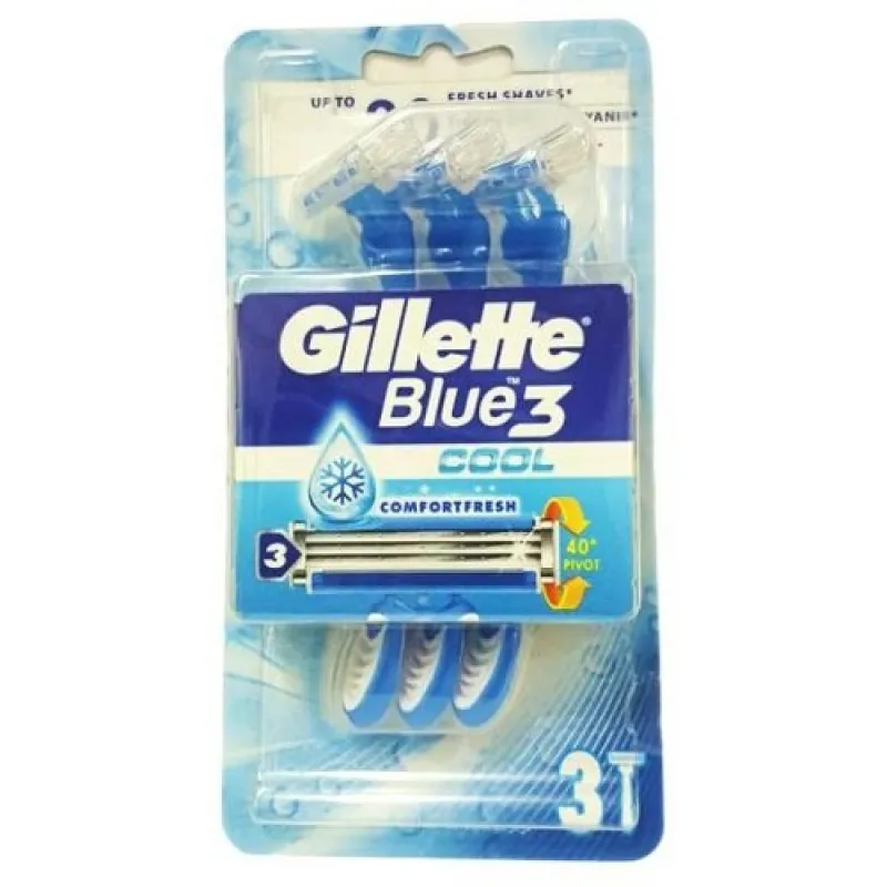 GILLETTE (324) Blue 3 Cool razors 3-blade 3/1