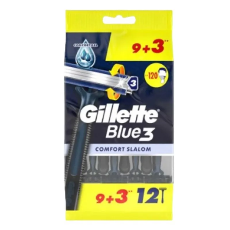 GILLETTE (300) Blue 3 razors 3-blade 12/1