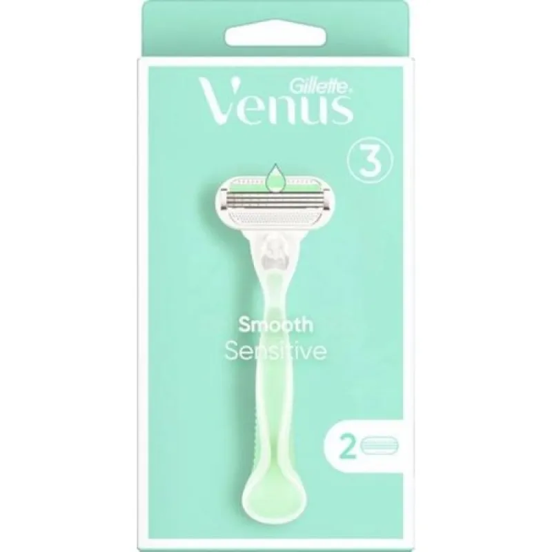 GILLETTE Venus Smooth razor + 2 SENSITIVE cartridges