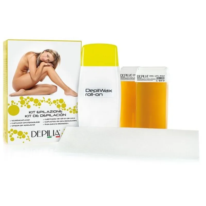 DEPILIA Miele Set 4/1 (Wax Heater + 2x roll-on for depilation + depilation strips)