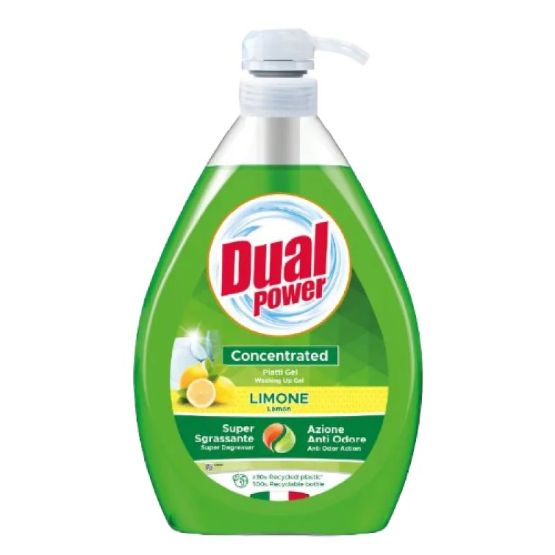 DUAL Power dishwashing detergent 1Lt Green Lemon