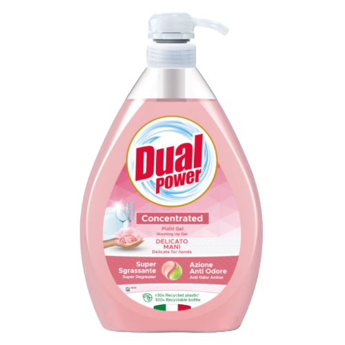 DUAL Power dishwashing detergent 1Lt Delicate Hands