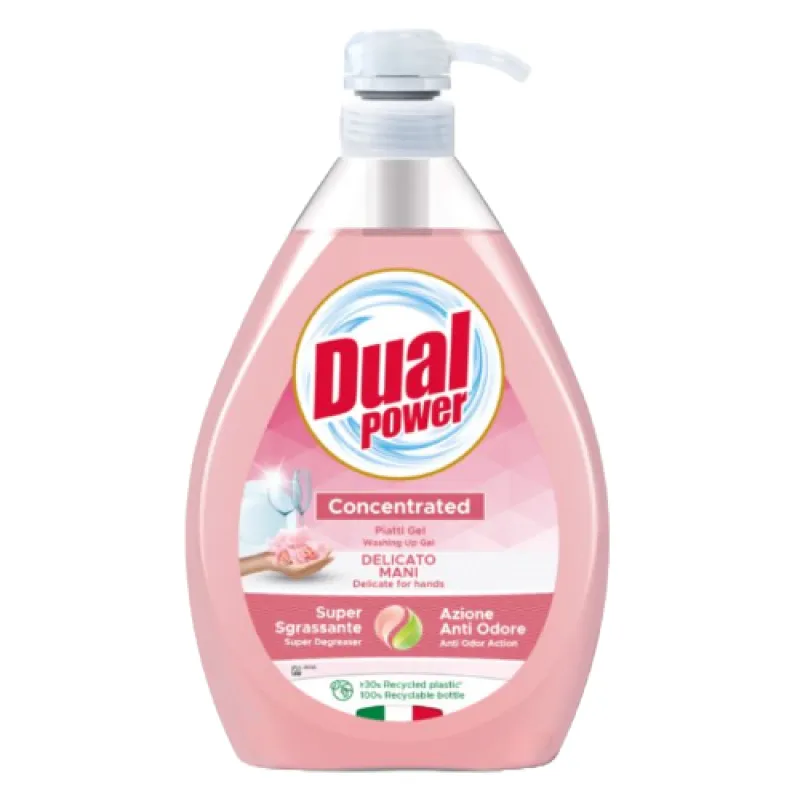 DUAL Power dishwashing detergent 1Lt Delicate Hands