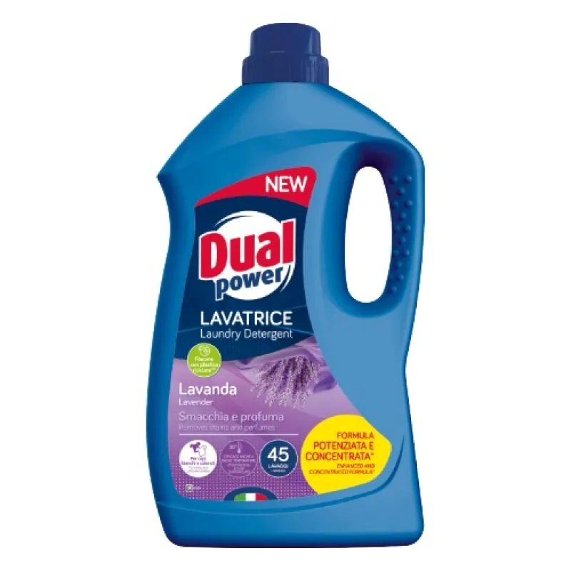 DUAL Power liquid detergent 1.8 Lt Lavender - 45 washes