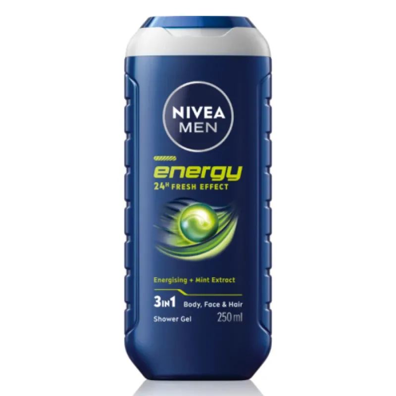 NIVEA men's bath 250 ml Energy with mint extract