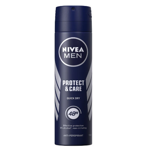 NIVEA men's deodorant 150ml Protect&Care for MEN 0% Aluminum 0% Aluminium