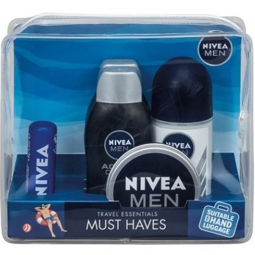 NIVEA Travel Set Must Haves 5/1 (bath 2x50 ml + Roll-on 50ml + cream 30ml + Labello 4.8 g)