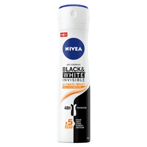 NIVEA women's deodorant 150ml Invisible B&W Ultimate Impact Protect