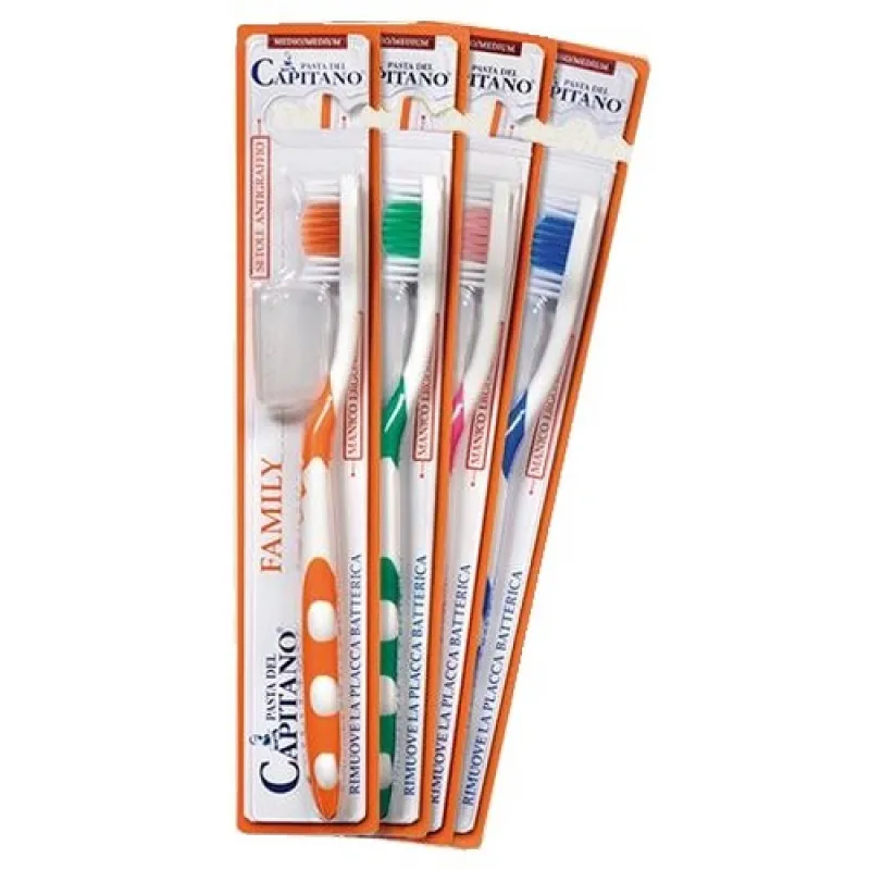 CAPITANO toothbrush medium hard - rubber handle