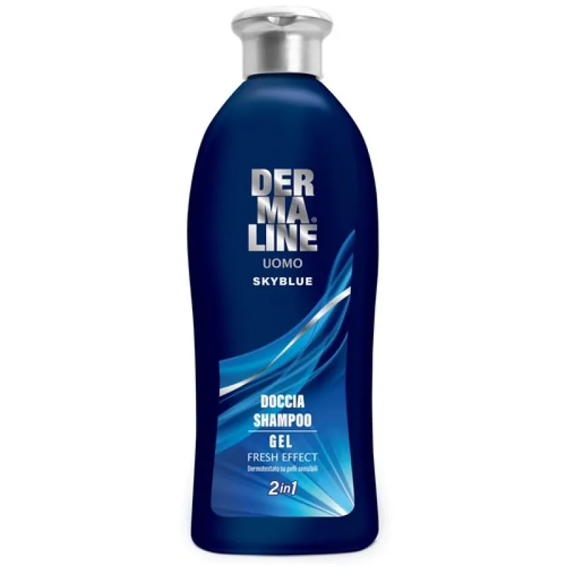 DERMALINE men's bath-shampoo 400ml Sky Blue