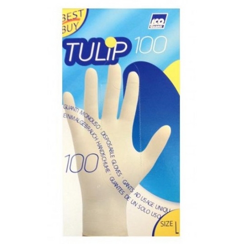 TULIP rubber gloves 100/1 disposable