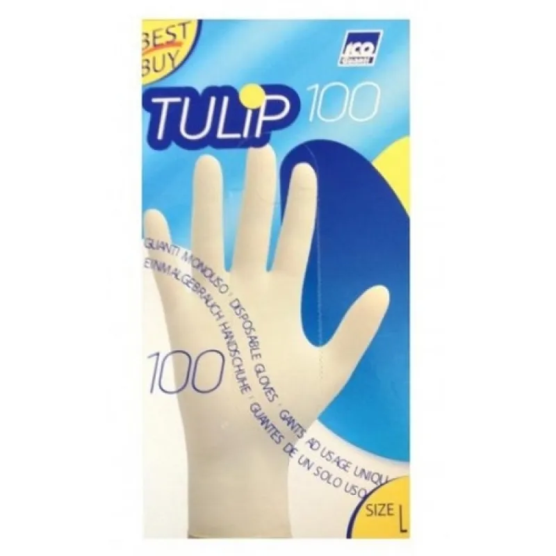 TULIP rubber gloves 100/1 disposable