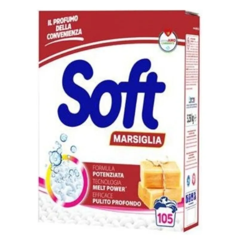 SOFT powder detergent 5.250 kg Marsiglia - 105 washes