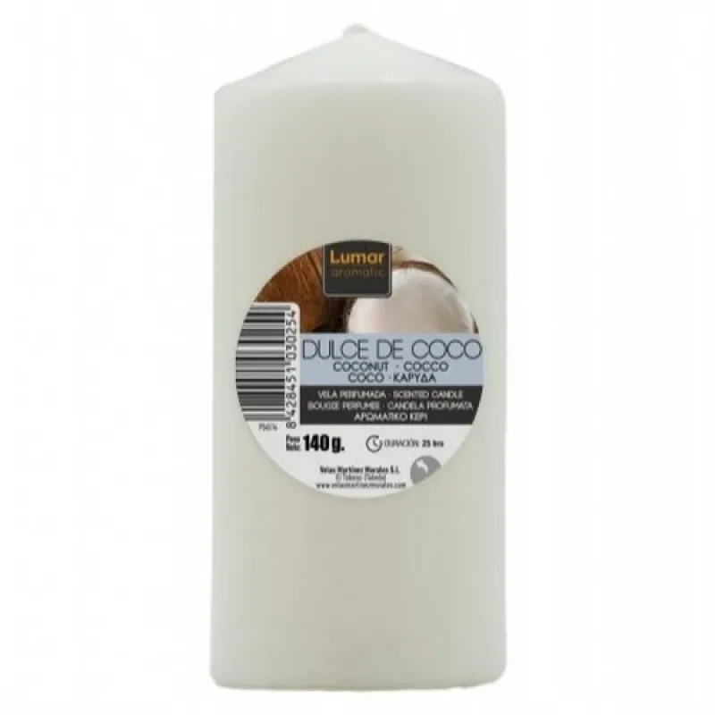 LUMAR Scented candle 140gr cylinder 110x47 Dulce De Coco