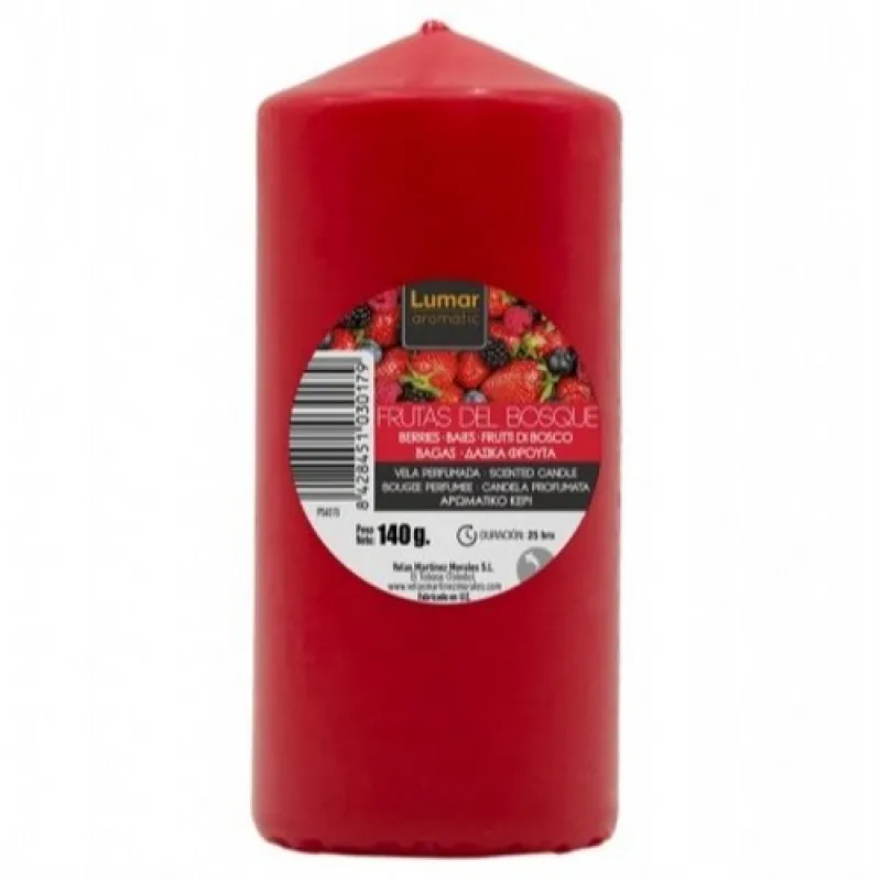 LUMAR Scented candle 140gr cylinder 110x47 Frutas Del Bosque