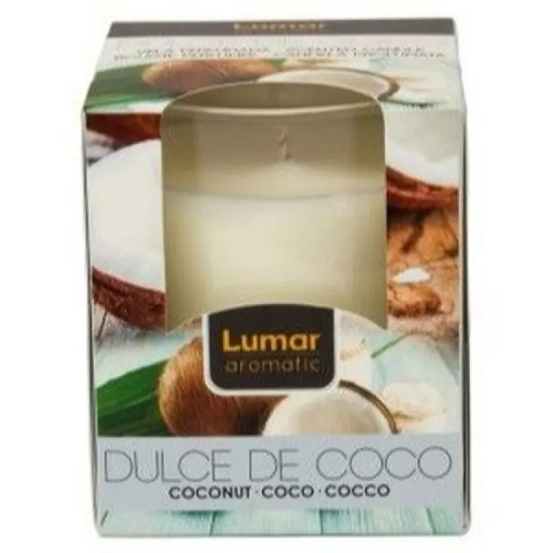 LUMAR Scented Candle 125g decorative glass Dulce De Coco