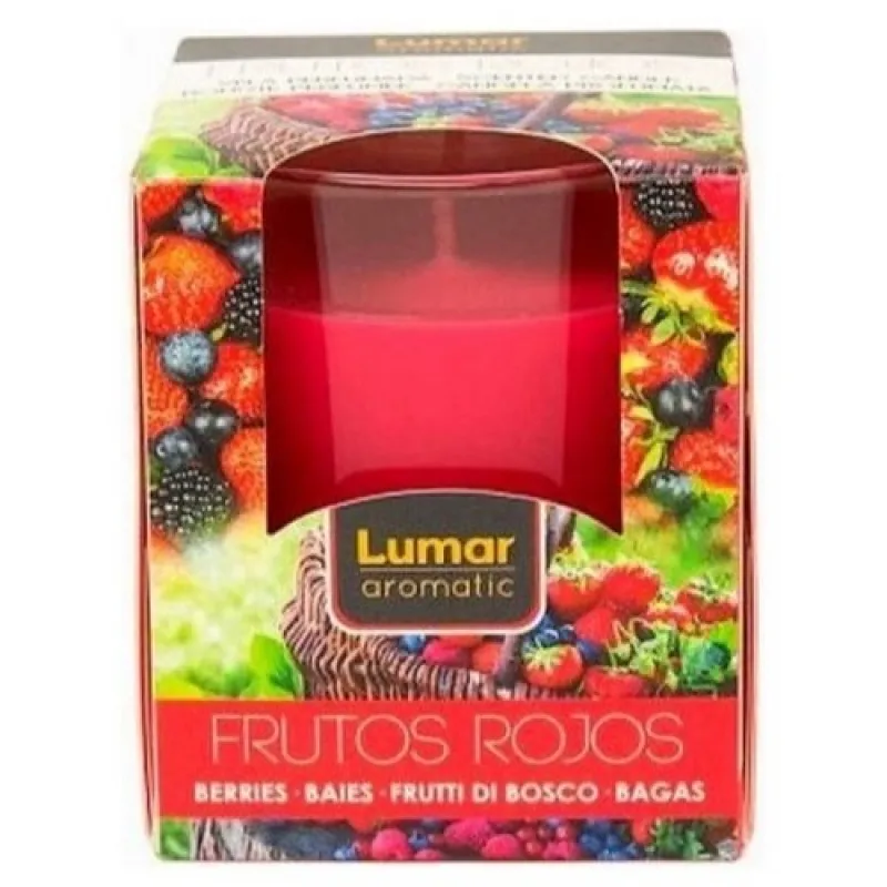 LUMAR Scented Candle 125g decorative glass Frutas Del Bosque
