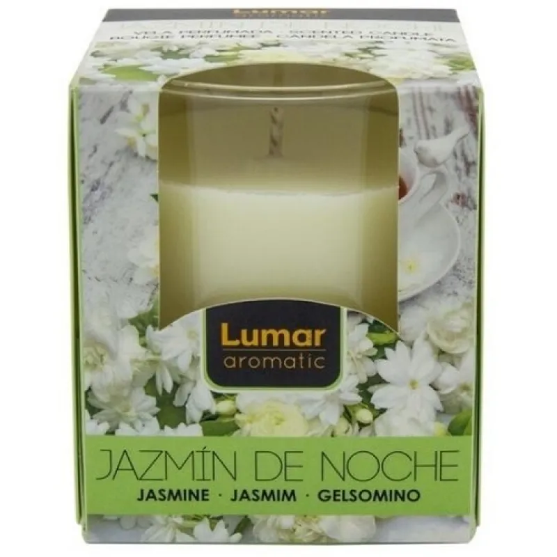 LUMAR Scented Candle 125g decorative glass Jasmine